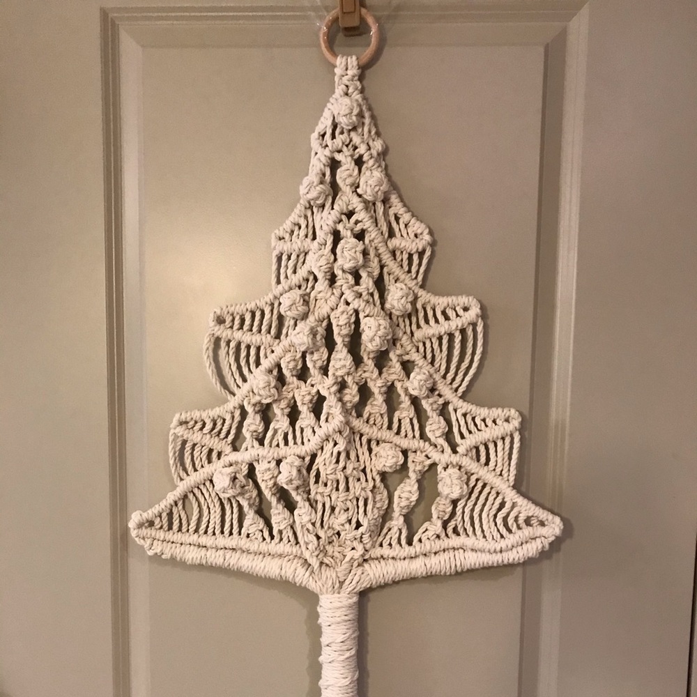 Handmade Christmas tree macrame all hang